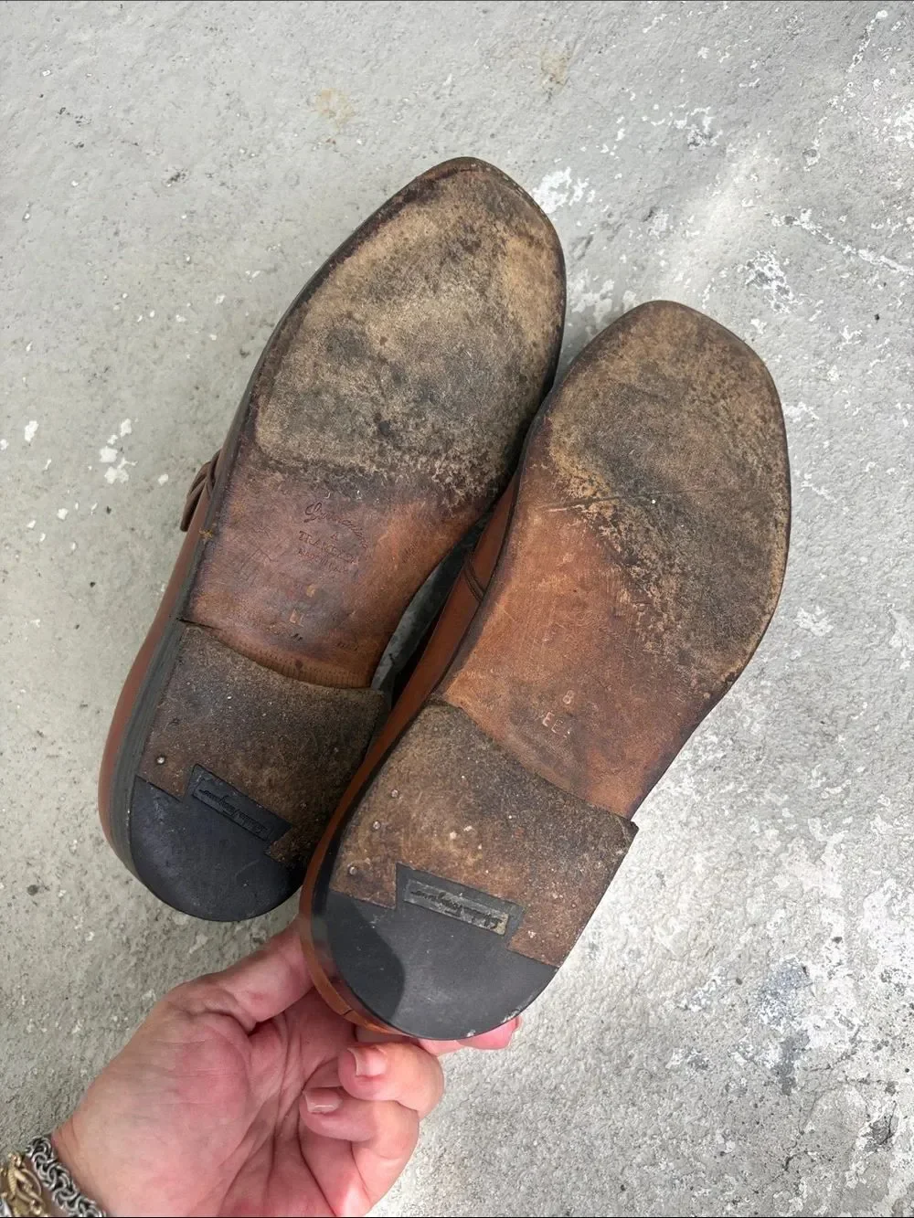 Ferragamo vintage monk strap slip on